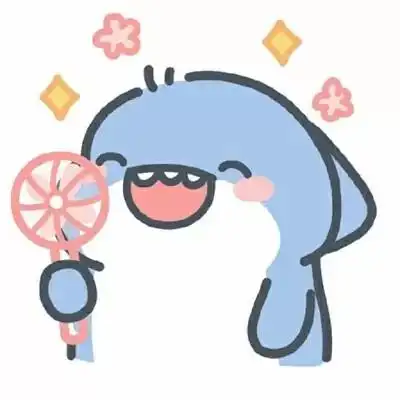 小鲨鱼可爱头像表情包 作者:picshu 夏天就应该来一杯冰镇快乐气泡水