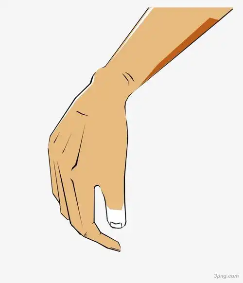 一只卡通手png素材透明免抠图片动植人物