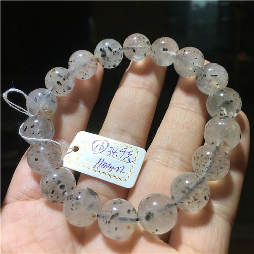 天然黑云母手链 黑超七手串 生命之光 一物一图