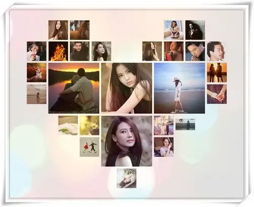 把多张图片拼接成一个爱心的形状