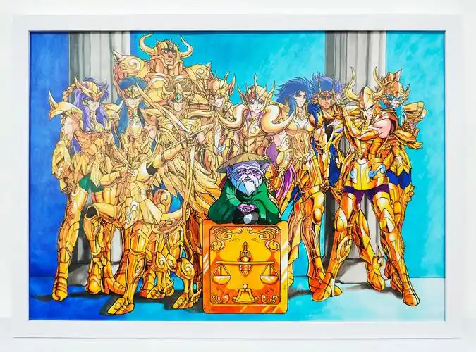 马克笔手绘 圣斗士星矢 黄道十二宫 十二位黄金圣斗士……_高清图集