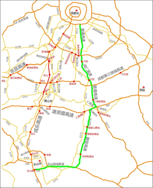 成乐高速扩容建设 5月28日起青龙场至眉山试验段将管制半年