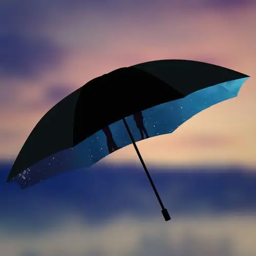 你的名字雨伞三叶头绳发带泷折叠伞