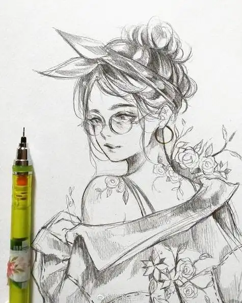 彩铅和铅笔画动漫人物 看看都认识谁florianerb漂亮的人物素描铅笔画