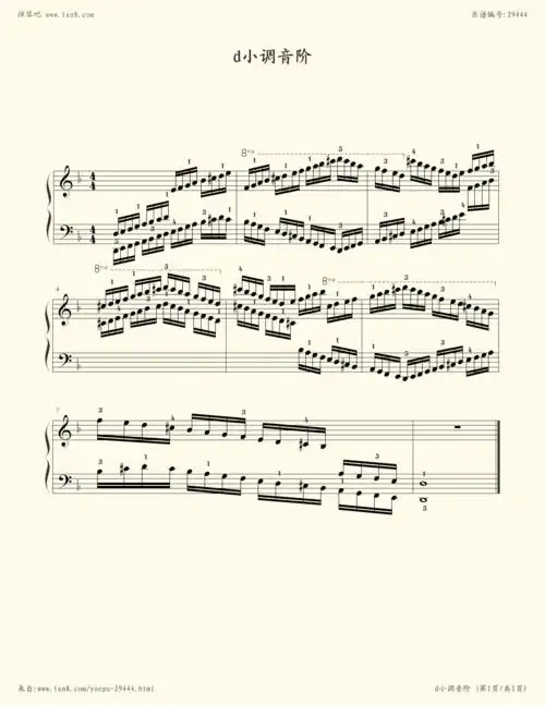小调音阶 考级,钢琴谱》考级|弹吧|钢琴谱|吉他谱|钢琴曲|乐谱|五线谱