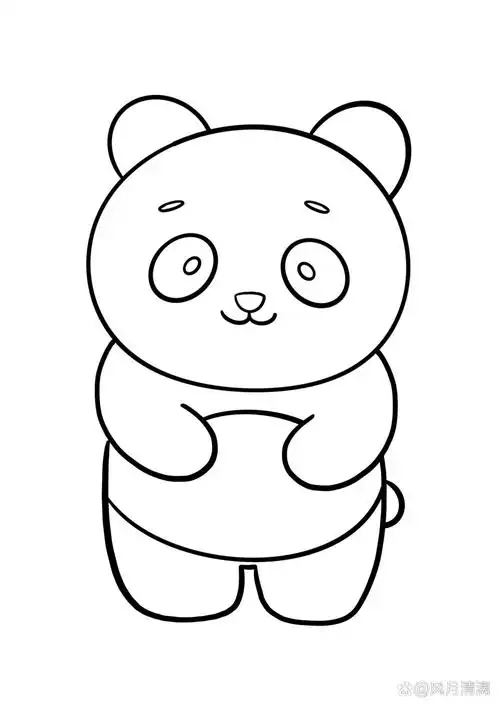 简笔画教程分享 大熊猫