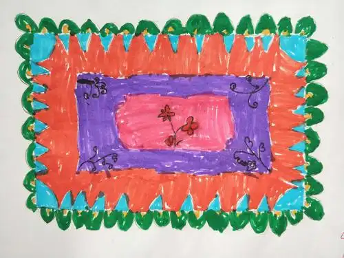 其它 一年级56班《花地毯》"老师,我已经画完了,刚刚交给你了,现在我