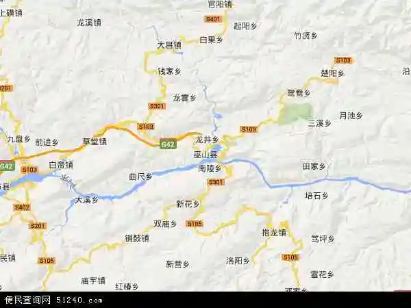 巫山县地图 - 巫山县电子地图 - 巫山县高清地图 - 2021年巫山县地图