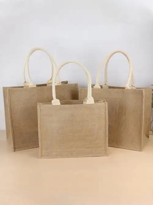 布袋无印亚麻diy环保麻包黄麻包麻布手提logo购物袋