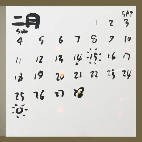 二月日历