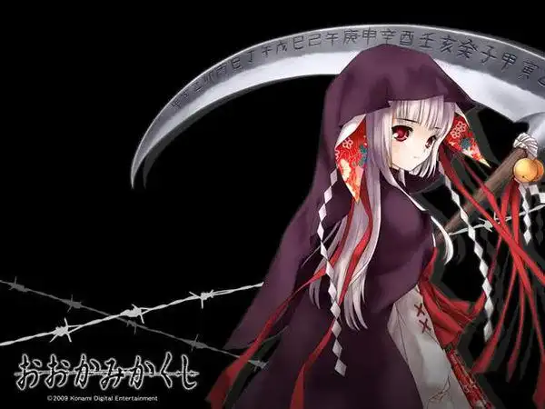 女生,最好是一系列的,如果没有也可以,希望这个女孩有镰刀,就像死神