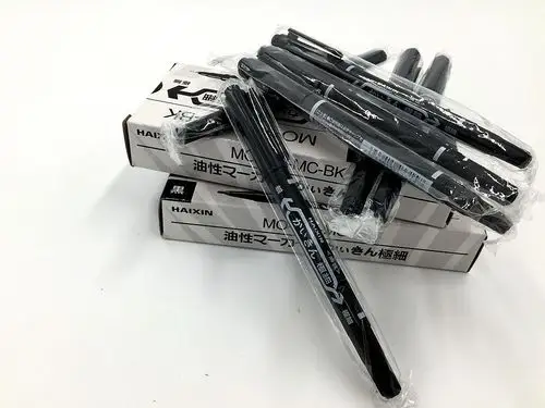 小双头极细记号笔 物流笔 打包记号笔 快递记号笔 油性画号笔批发