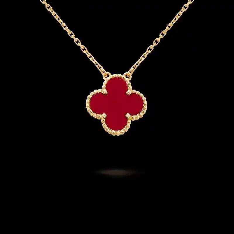 vca/梵克雅宝 18k金红玉髓四叶草92项链 vca/梵克雅宝 18k金红玉髓
