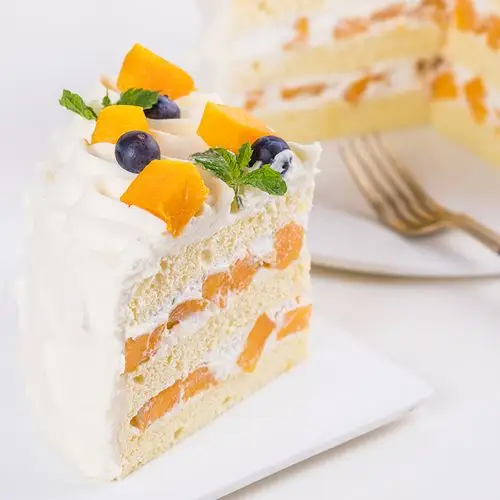 波波家新鲜芒果夹心蓝风风车动物奶油水果蛋糕新鲜蛋糕