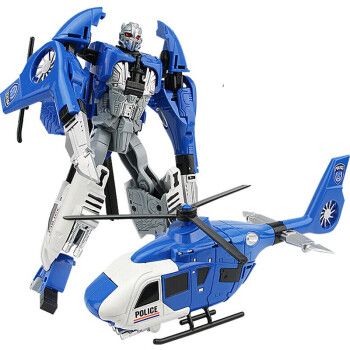变形玩具金刚合金3-6岁城市战警汽车人机器人 玄铁战甲-直升机