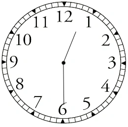 (1分)中午12:30时,钟面上的时针和分针成平角. (判断对错)_百度教育