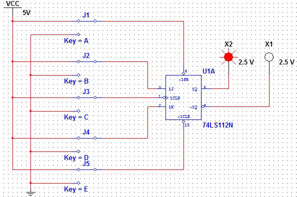图4-1 74ls112逻辑功能测试 第1页