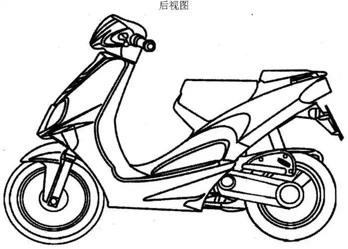 摩托车画法简笔画图片 摩托车画法简笔画图片儿童画