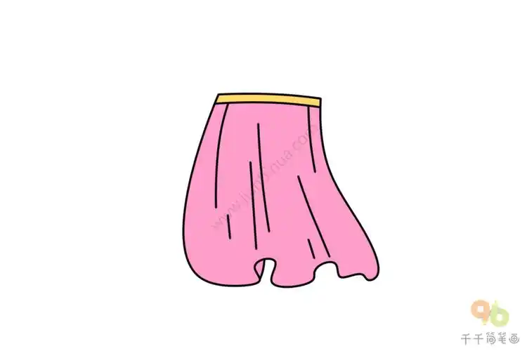 半身裙简笔画教程_裙子简笔画