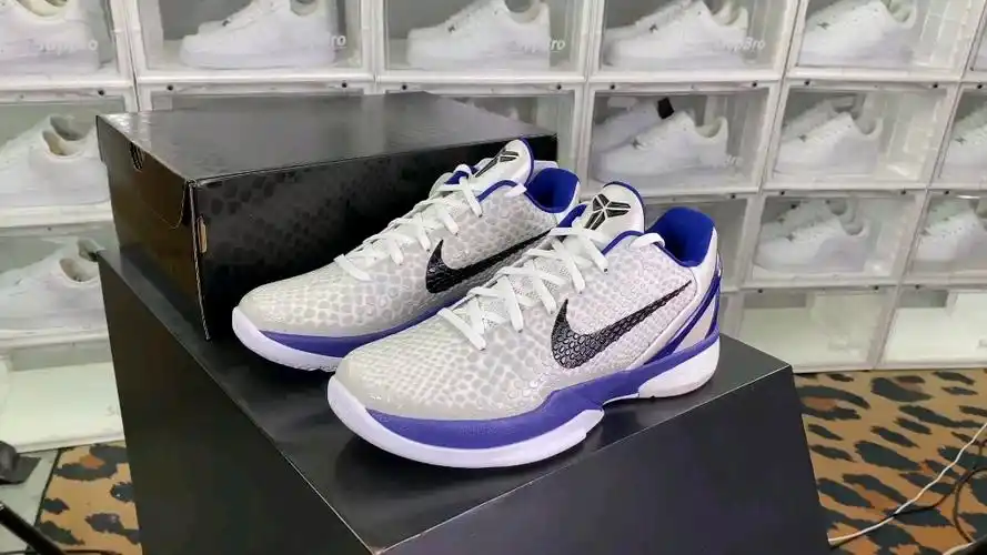 耐克zoom kobe vi"concord"zk6科比六代低帮运动篮球鞋"白蓝六冠