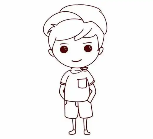 简笔画头像男生呆萌搞怪手绘头像男生黑白简约2018