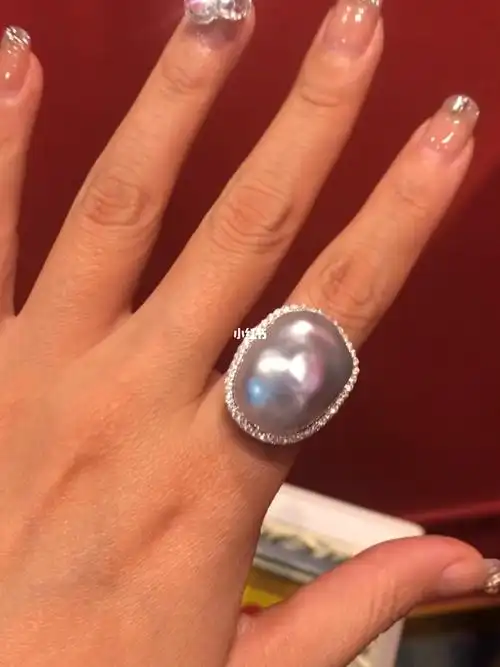 巴洛克珍珠钻石戒指