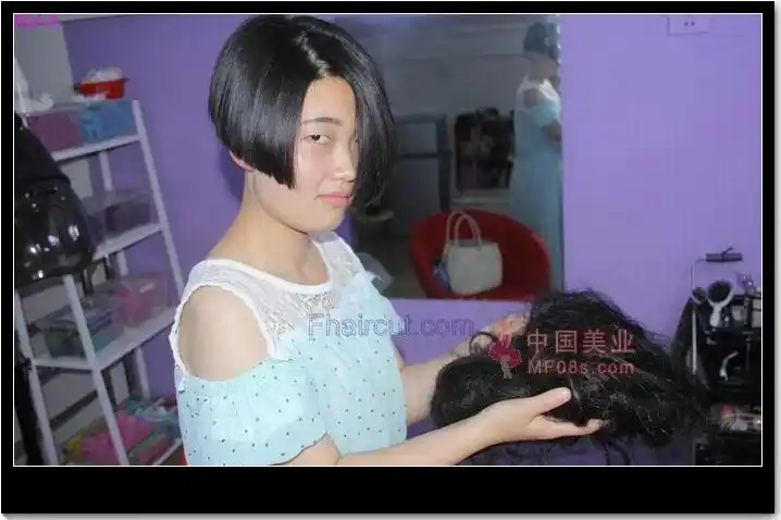 清秀妹子剃后空高脚bob(24) bob_中国长发