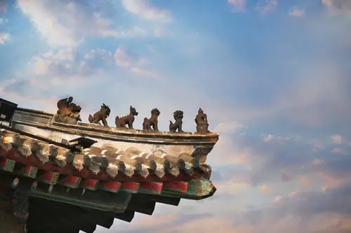 山海关的中式古建筑屋檐