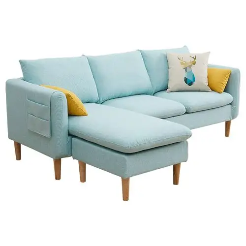 北欧布艺沙发小户型三人经济型小客厅出租房用简约现代简易网红款