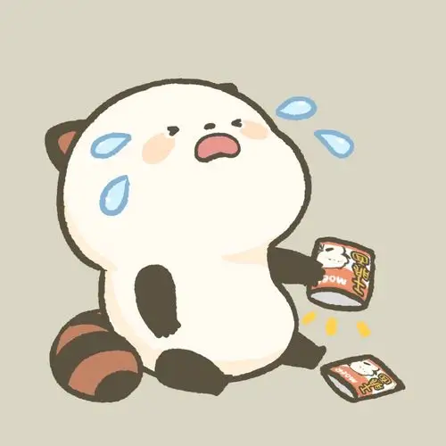 胖乎乎的可爱卡通浣熊头像图片