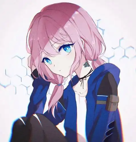 明日方舟里的蓝毒同人插画