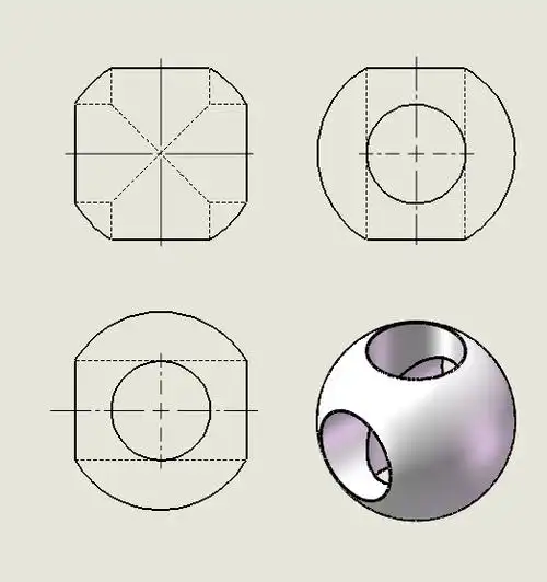 机械制图的相贯线问题,大一新生,完全不会呀,大神救命.