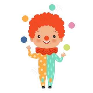 六一儿童节游乐园小丑