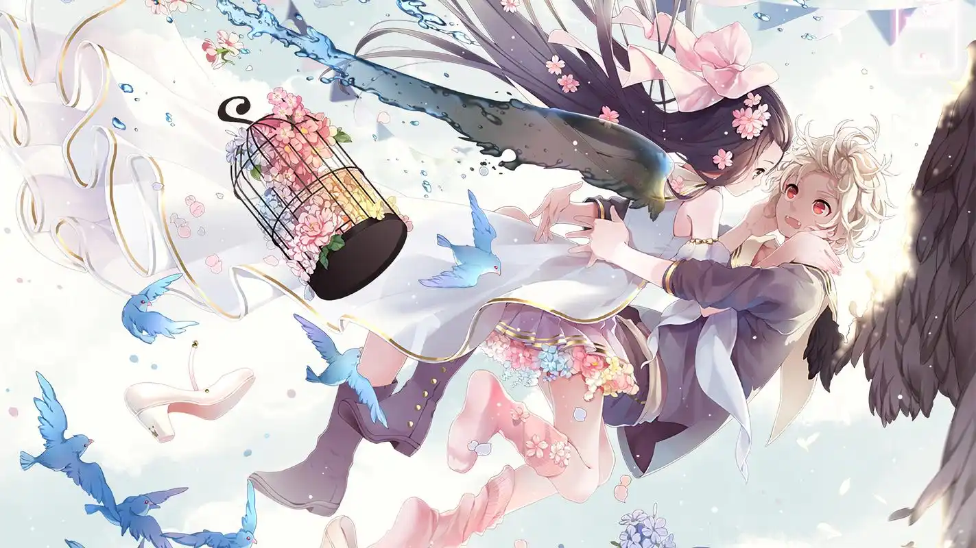 百合无限好,可惜生不了#二次元美图# #动漫美图