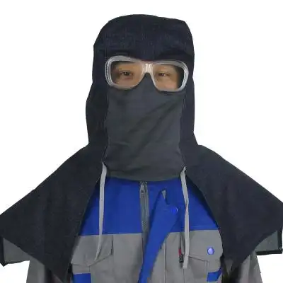 风帽防尘帽子工作劳保披肩装卸工头套面罩工业粉尘男女头部防护用品