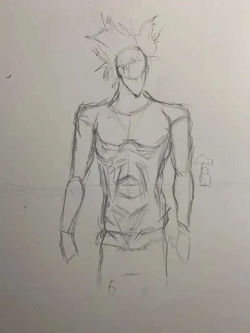 后面那颗卤蛋应该很弱吧#临摹 #手绘 #绘画 #一拳超人 # - 抖音