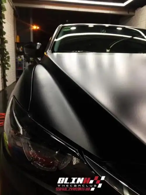 马自达阿特兹改哑光黑色色色色帅