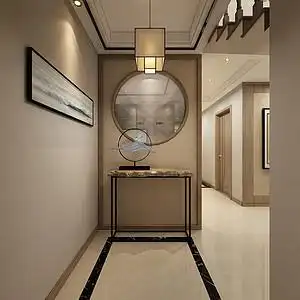 大连新中式装修-玄关