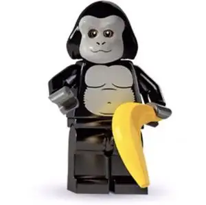 原封lego正品乐高8803人仔抽抽乐第3季#12 大猩猩动物装 绝版特价