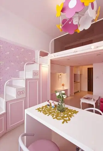 26平粉色公主房装修效果图