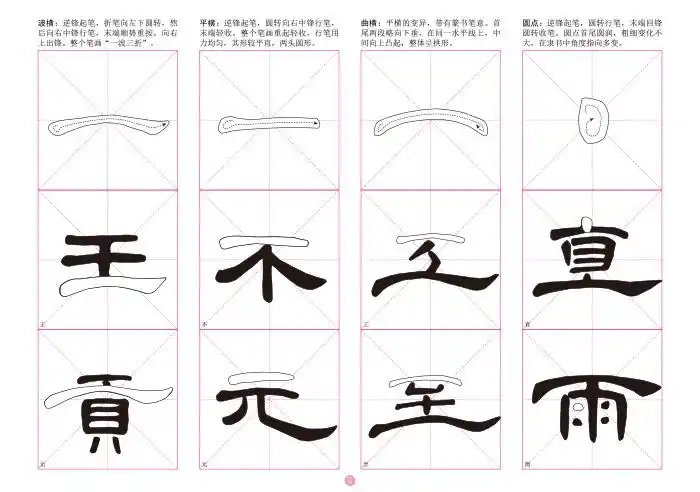 免墨水写大字帖曹全碑隶书入门