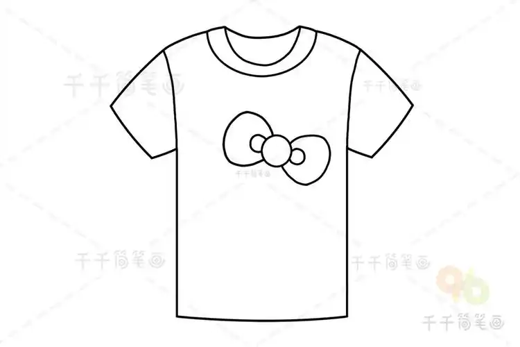 夏季短袖简笔画_衣服简笔画