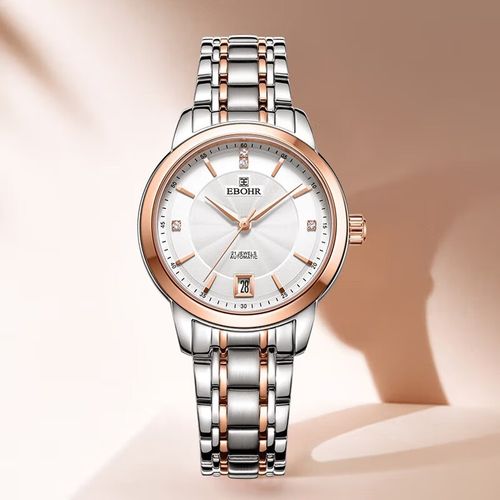 依波表(ebohr) 【商场同款】依波(ebohr)女士手表机械表时尚钢带女表