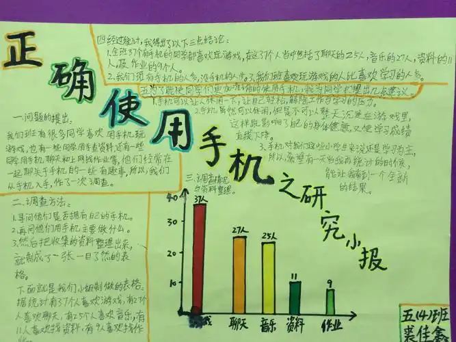 小学生大调查五4班孩子们的行动研究成果