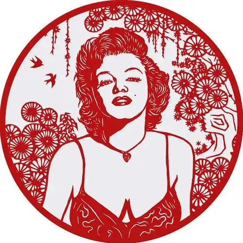 女性头像剪纸图片大全