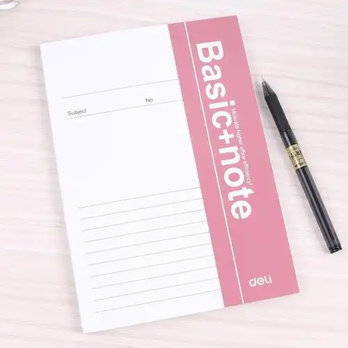 得力deli7983a5笔记本手感书写流畅38页20行无线胶装