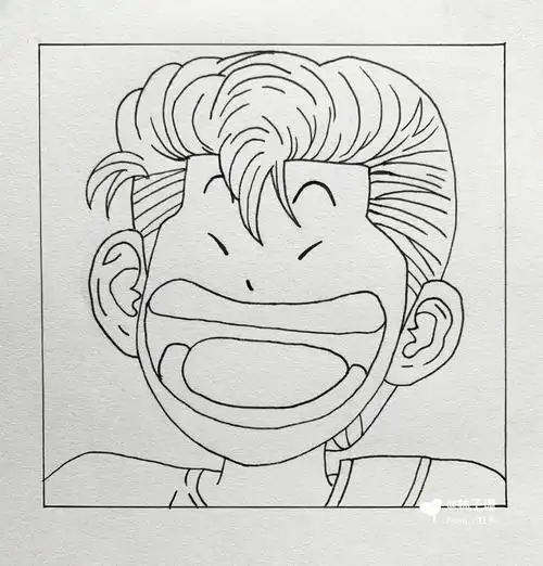 手绘灌篮高手樱木花道附过程