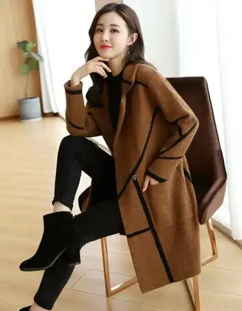 节】2018秋冬装新款女装韩版宽松针织衫开衫时尚百搭长袖毛衣外套潮