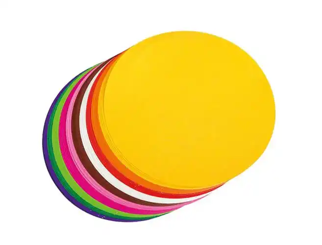 彩色卡纸50装张厚圆形扇形卡纸牛皮纸绘画纸圆面素描彩铅用纸美术画画