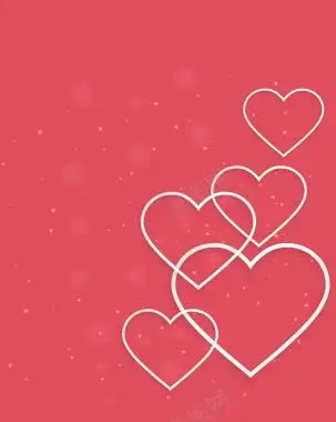 粉红色爱心背景矢量图